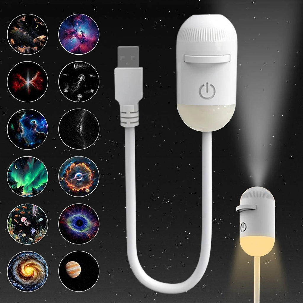 USB Mini Galaxy Star Projector Night Light Films Starry Sky Ambient Light For Bedroom Car Home Decoration For Adults And Kids