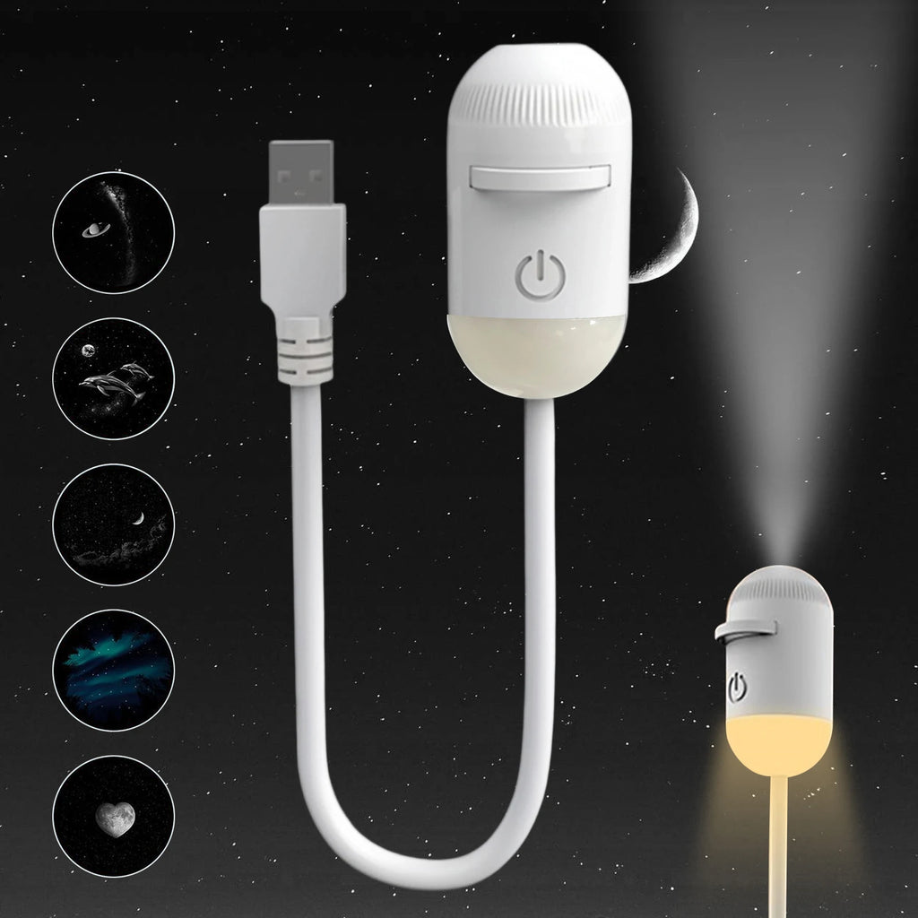 USB Mini Galaxy Star Projector Night Light Films Starry Sky Ambient Light For Bedroom Car Home Decoration For Adults And Kids