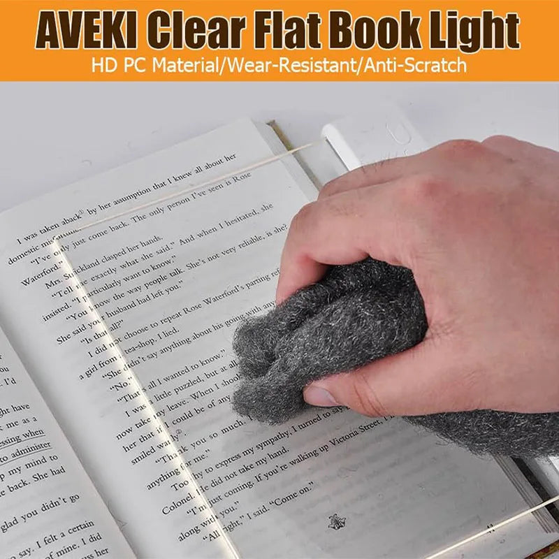 LED Flat Panel Book Light with Timer Night Vision Reading Lamp Dimmable Eye Protect Student Book Light Rechargeable Indoor