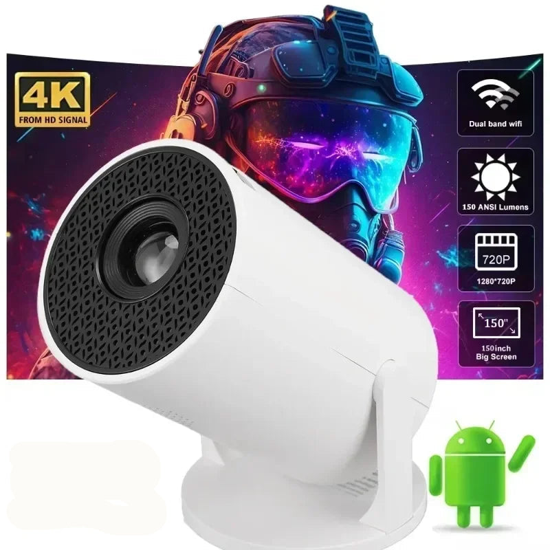 New  Mini HY300  Projector 4K Android 11  Wifi6 290ANSI Allwinner H713 BT5.0 1080P 1280*720P Cinema Outdoor Portable Projetors