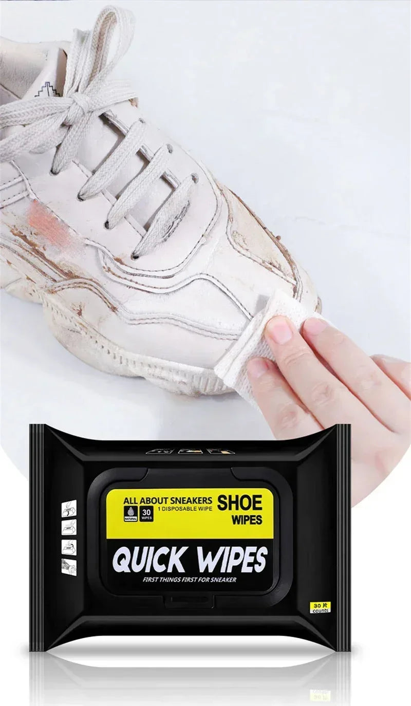 12-60Pcs Disposable Shoes Clean Wipes Portable White Shoes Cleaning Care Wipes Sneakers Cleaning Quick Wet Wipe VIE LENTE