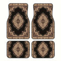 4Pcs Bohemian Car Floor Mats Anti-slip Heavy Duty Persian Carpet Dirty Resistant Car Decoration Car Floor Protector Rugs