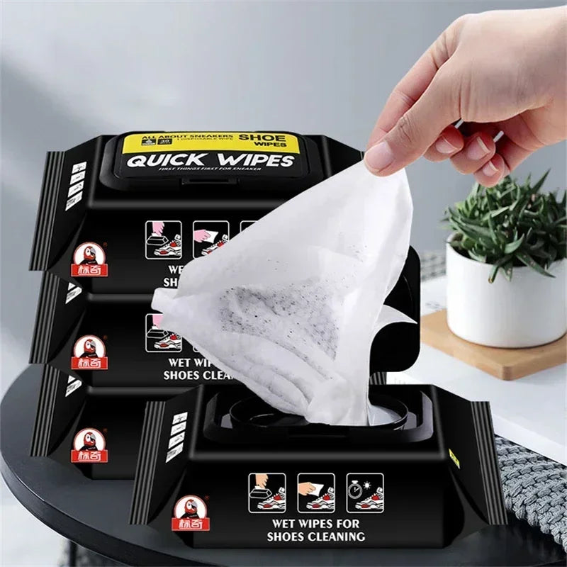 12-60Pcs Disposable Shoes Clean Wipes Portable White Shoes Cleaning Care Wipes Sneakers Cleaning Quick Wet Wipe VIE LENTE