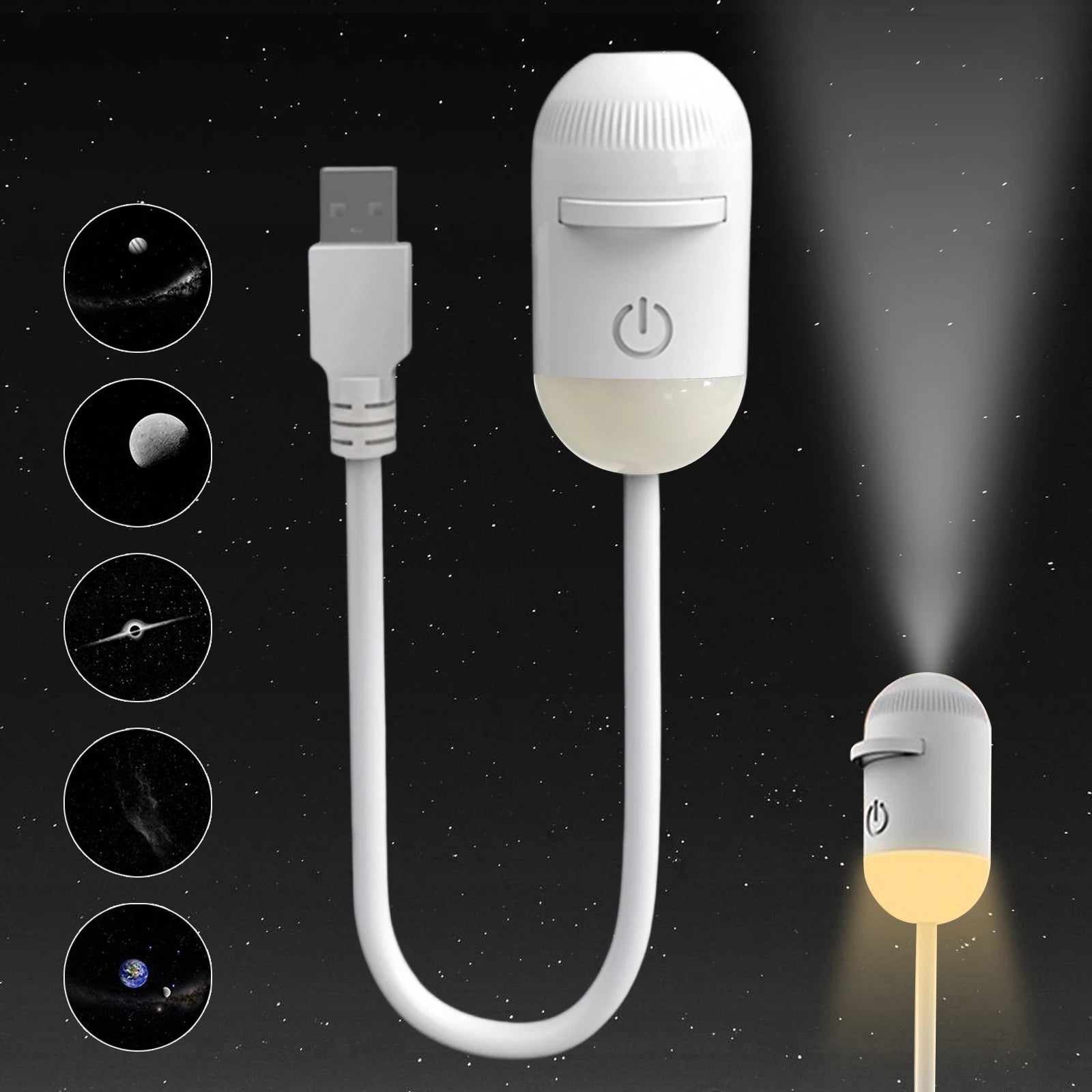 USB Mini Galaxy Star Projector Night Light Films Starry Sky Ambient Light For Bedroom Car Home Decoration For Adults And Kids