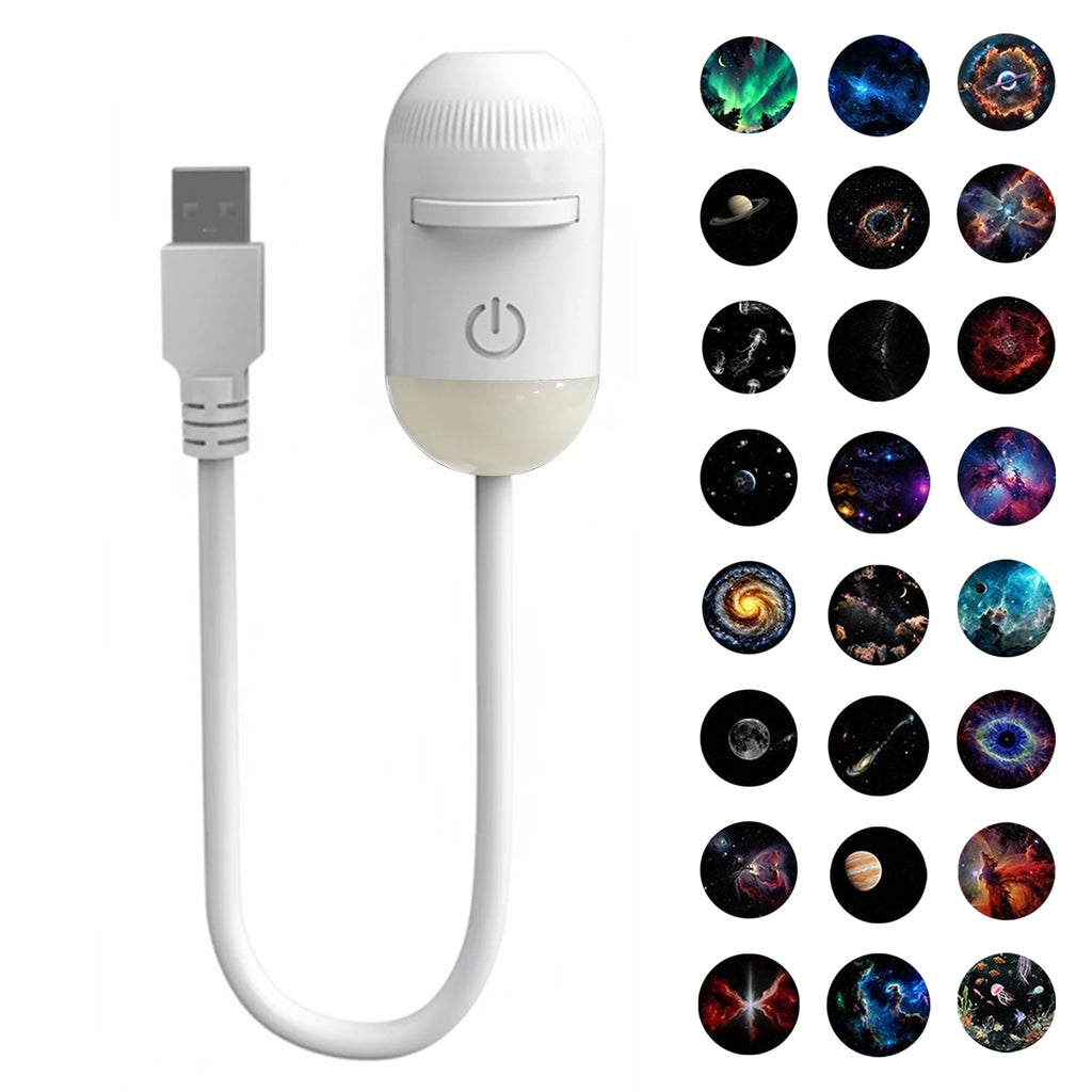 USB Mini Galaxy Star Projector Night Light Films Starry Sky Ambient Light For Bedroom Car Home Decoration For Adults And Kids