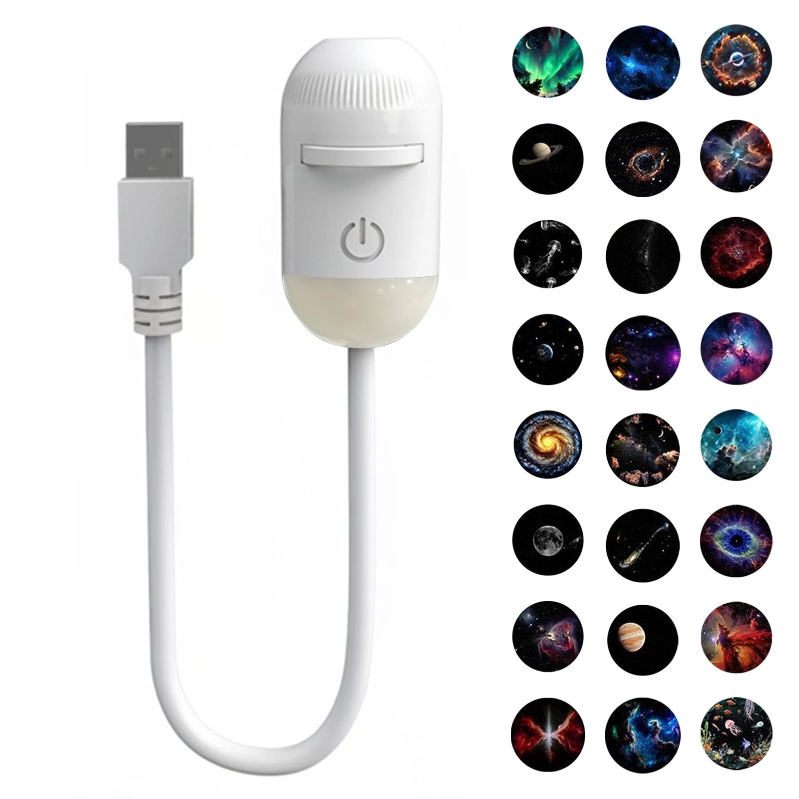 USB Mini Galaxy Star Projector Night Light Films Starry Sky Ambient Light For Bedroom Car Home Decoration For Adults And Kids